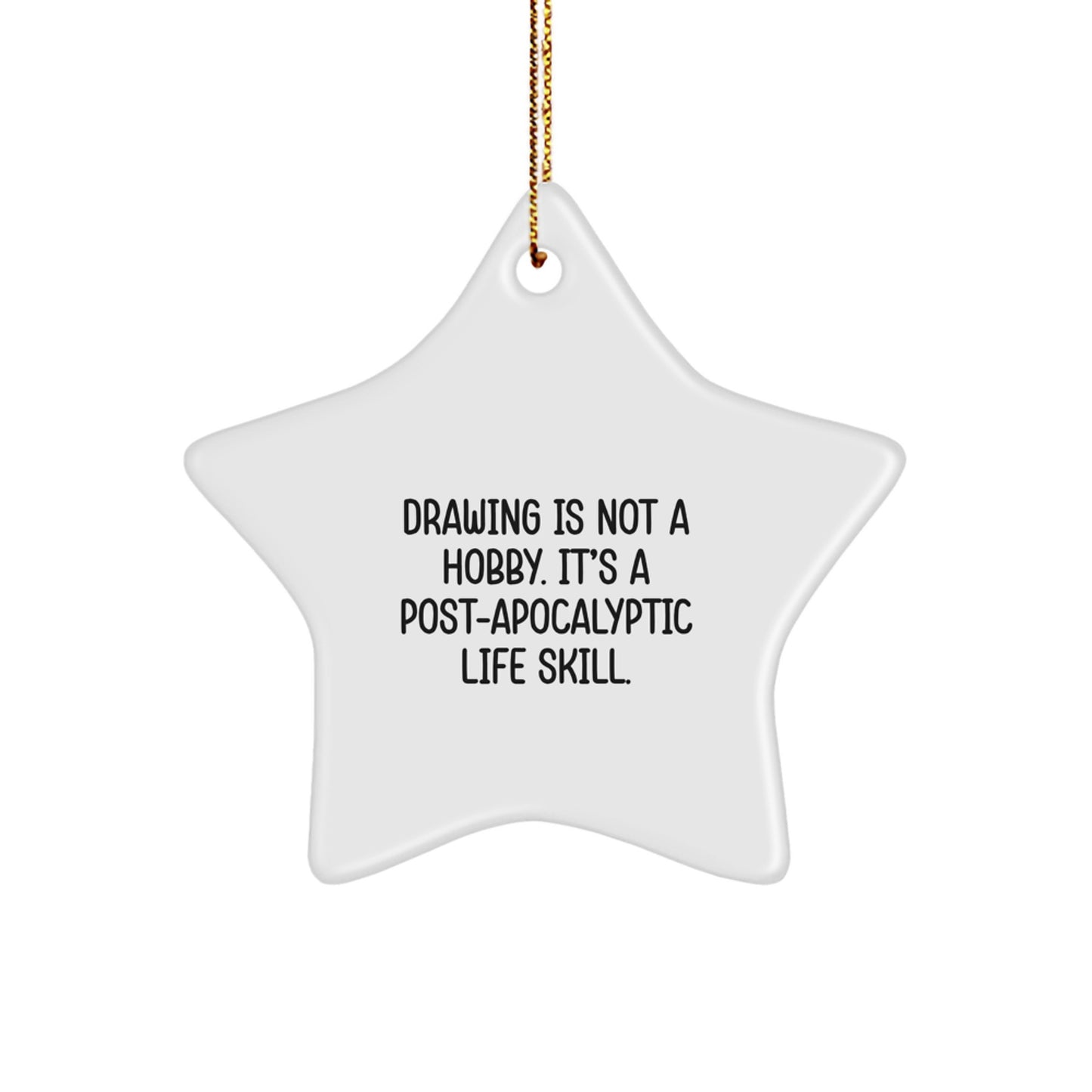 Funny Drawing Star Ornament Gifts for Friends from Friends, Unique Handmade Drawing Decorations for Christmas, Star Shaped Drawing Gift for Family, Friends and Coworkers - Image 1