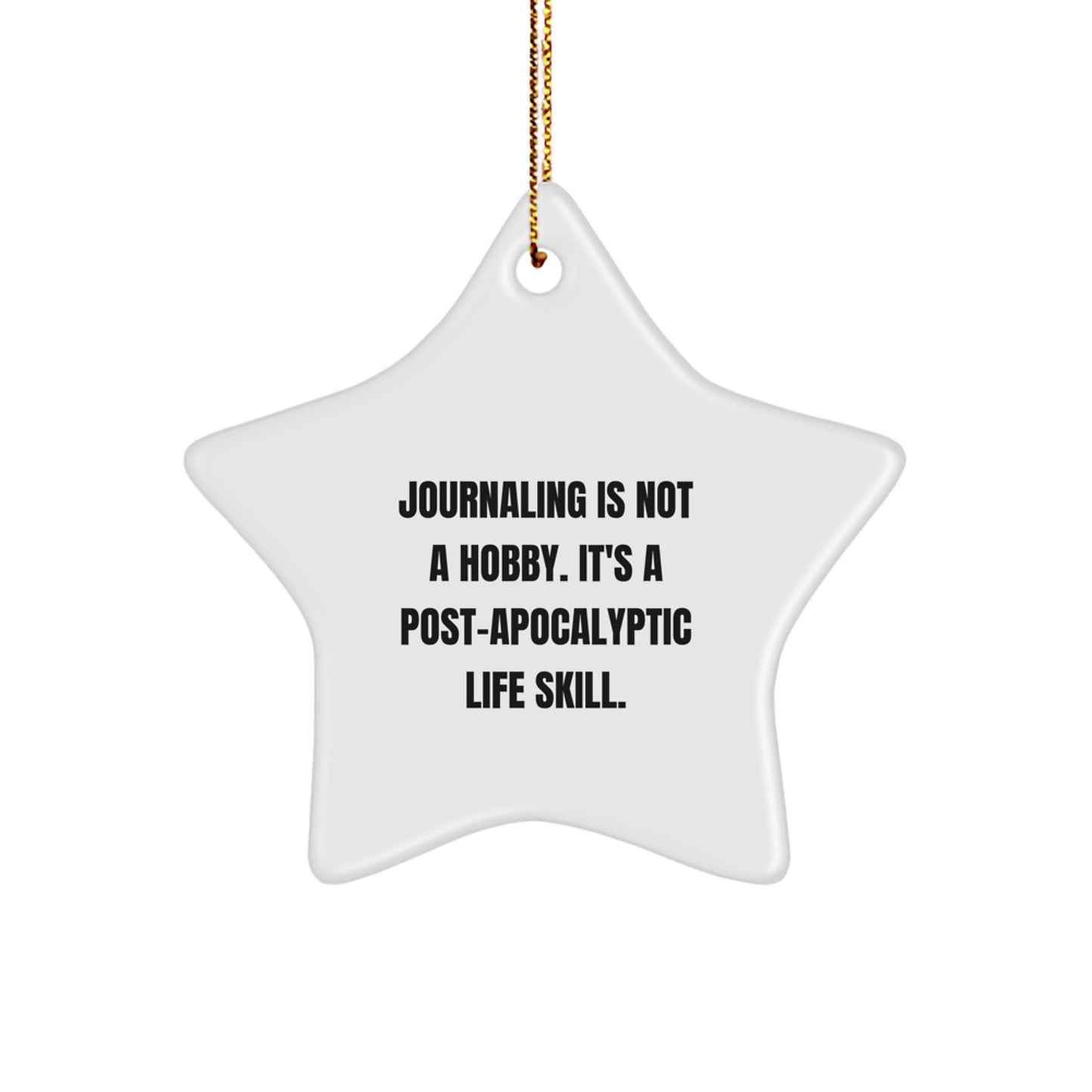 Funny Journaling Gifts for Friends, Unique Star Ornament for Journaling Enthusiasts, Gifts from Mom to Journaling Lovers on Christmas - Image 1