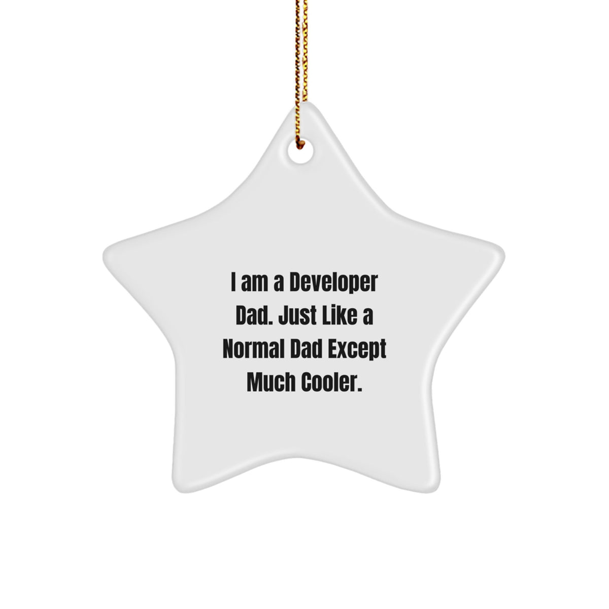 Unique Developer Gifts from Dad for Christmas - Funny Star Ornament for Men, Cool Developer Decorations - Image 1