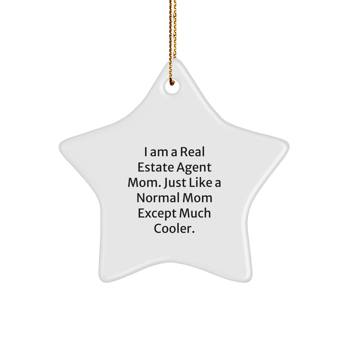 Real Estate Agent Star Ornament Christmas Gift for Her Present - Image 1