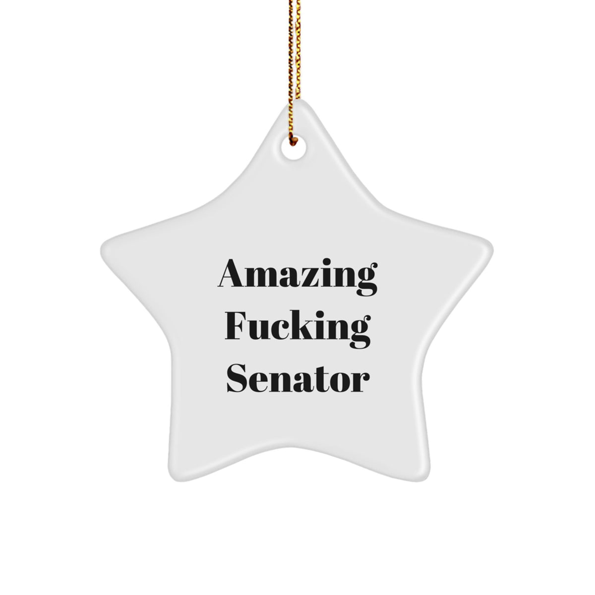 Collectible Senator Star Christmas Ornament Gift for Neighbors - Image 1