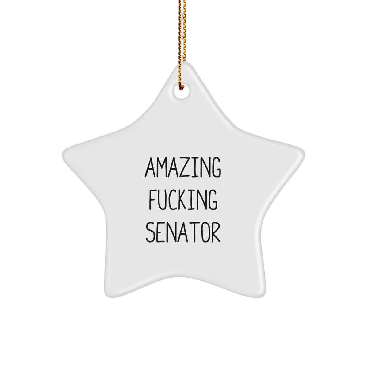 Bold Senator Star Ornament Novelty for Friends Christmas Gift - Image 1