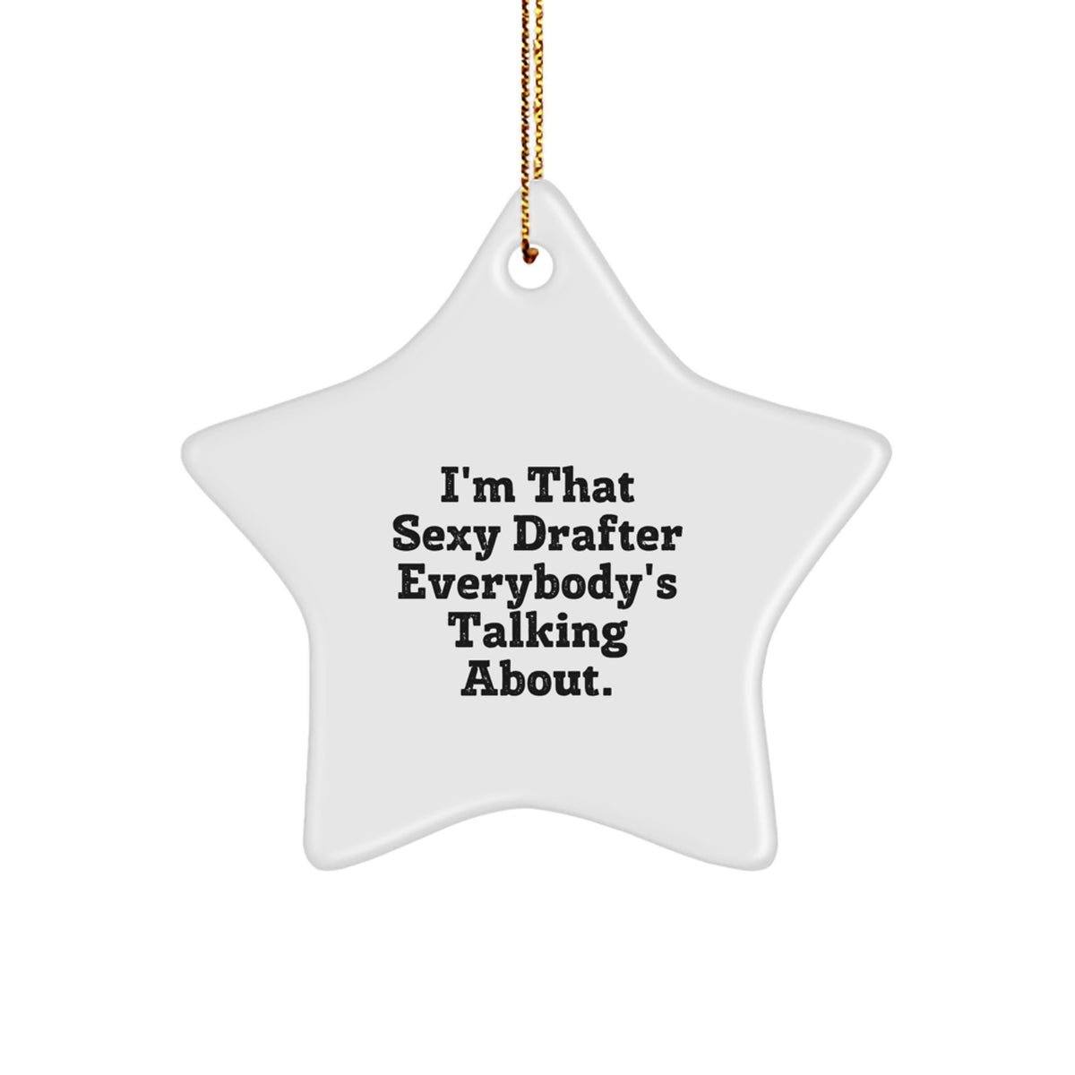 Bold Drafter Christmas Ornament Gift for Friends – Novelty Star Keepsake - Image 1