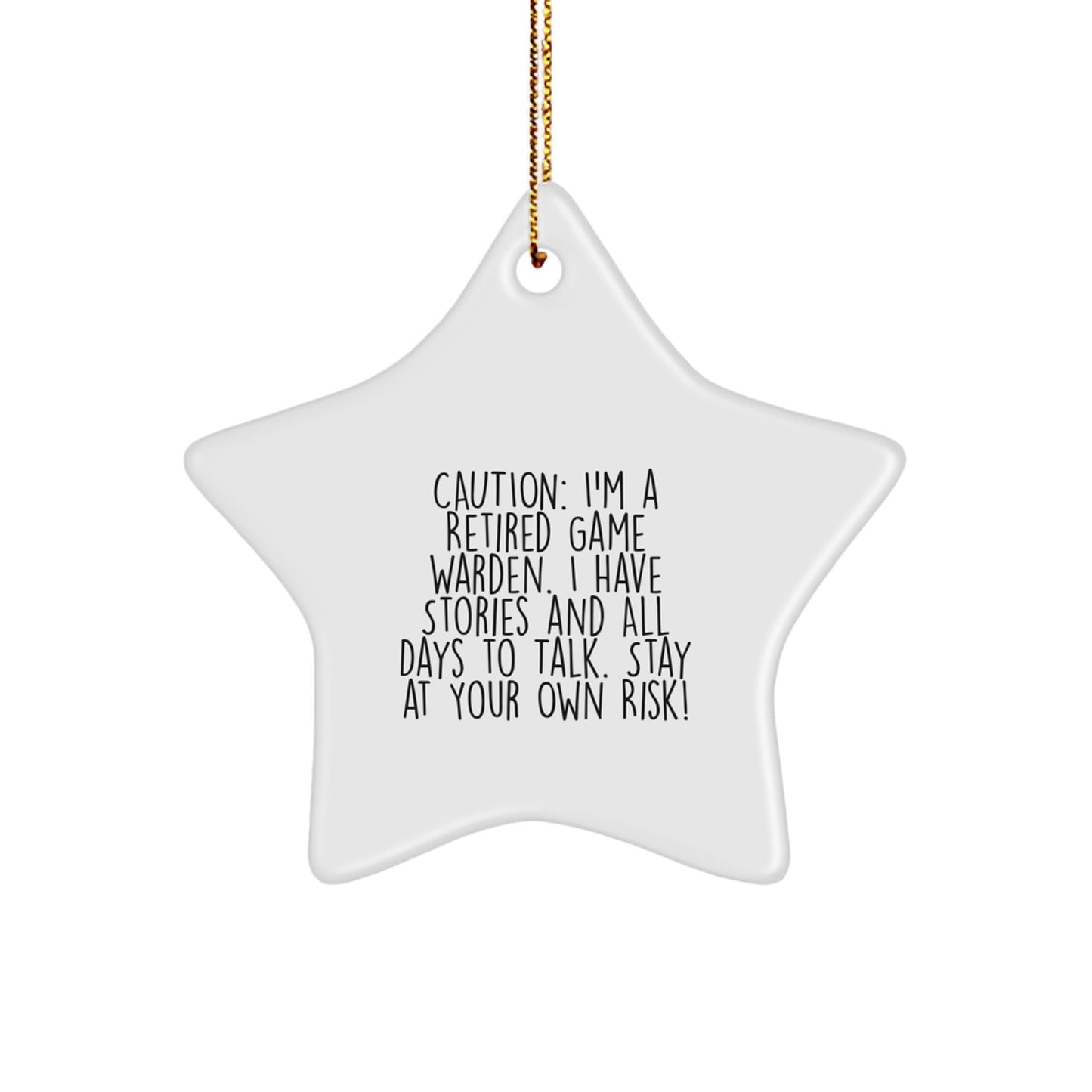 Game Warden Star Ornament, Funny Quote, Christmas Unique Gifts for Men, Friends, Family from - Image 1