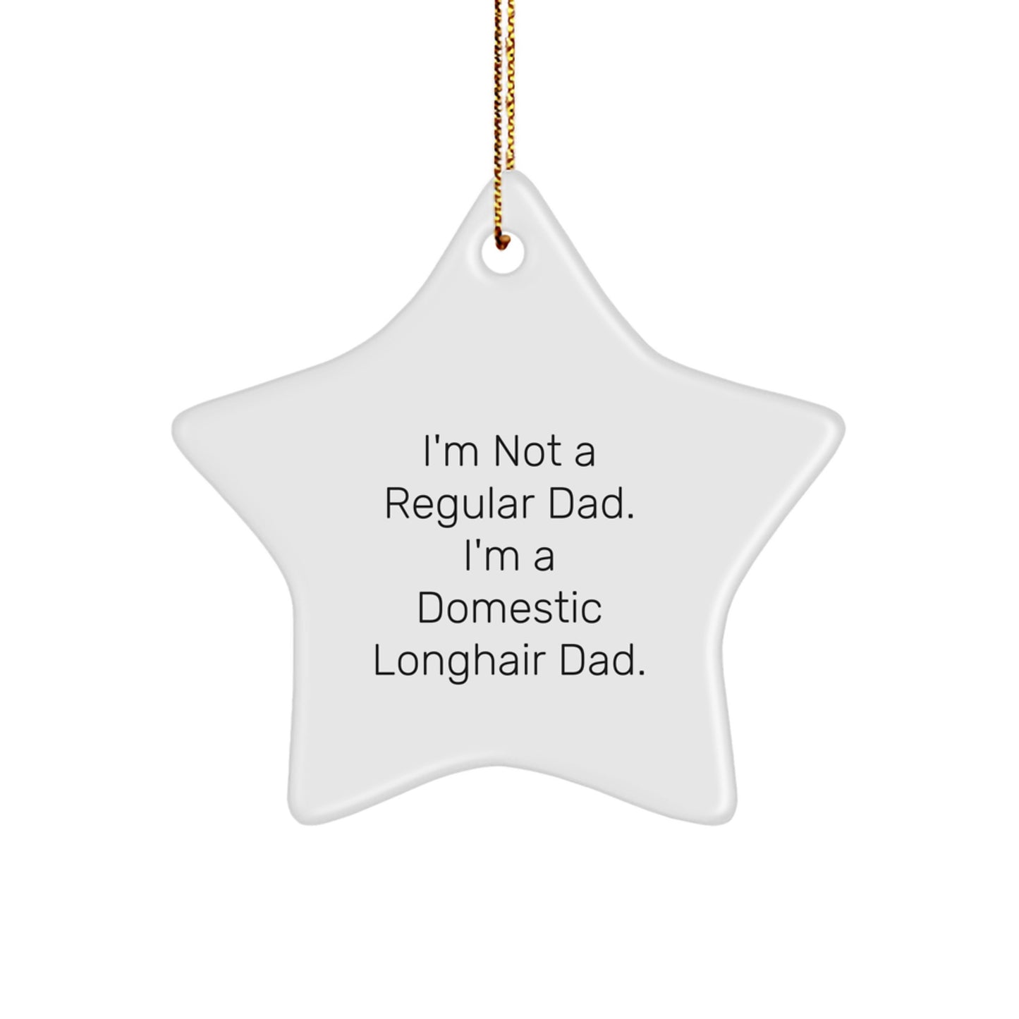 Funny Domestic Longhair Cat Gifts for Dad, 'I'm Not A Regular Dad. I'm A Domestic Longhair Dad.' Christmas Unique Gifts from Mom to Dad - Image 1