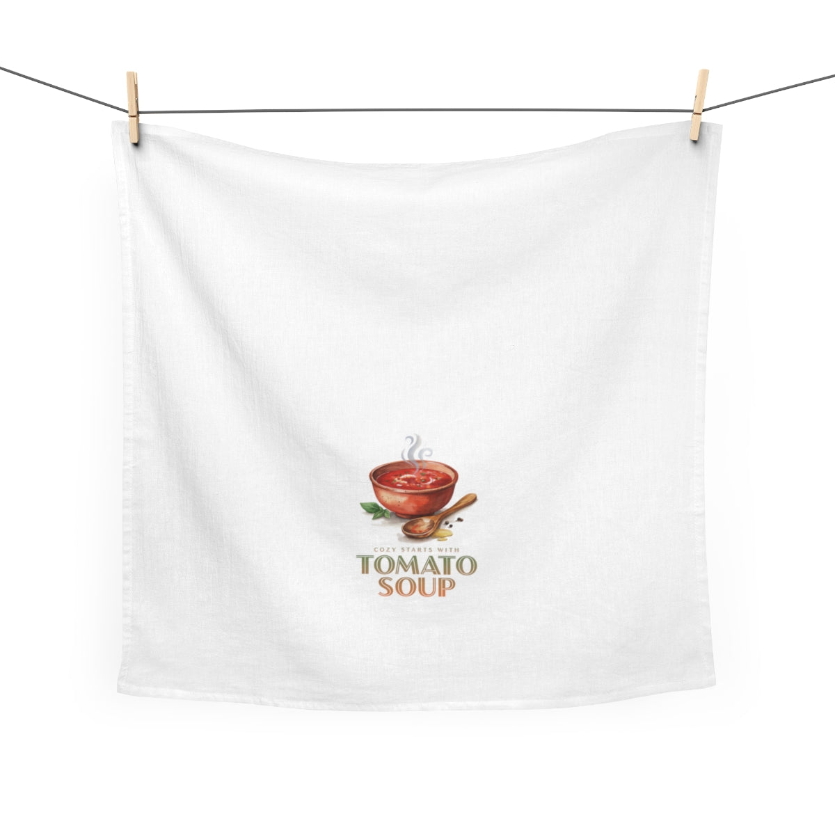 Cozy Starts with Tomato Soup - Fall Tea Towel