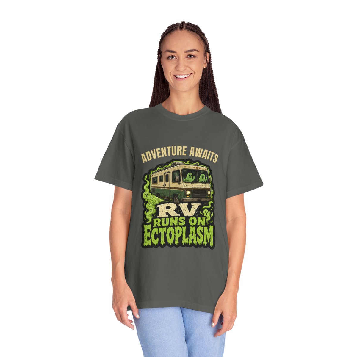 Personalized RV Runs on Ectoplasm Halloween T-Shirt