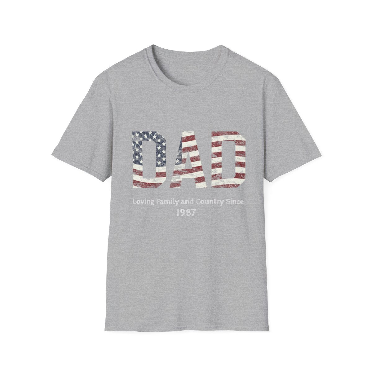 Personalized “DAD - Loving Family and Country” Patriotic T-Shirt