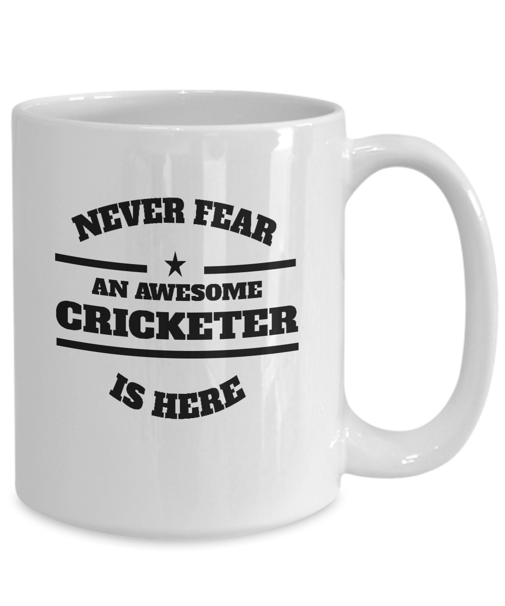 Awesome Cricketer Gift Mug - Never Fear - The VIP Emporium