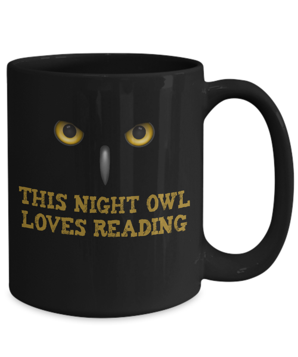 Book Lover Gift Mug - This Night Owl Loves Reading - The VIP Emporium