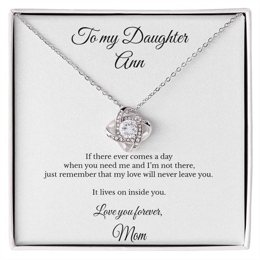 LK26MM17 To My Daughter Personalized Necklace Gift – I Will Always Be With You Forever