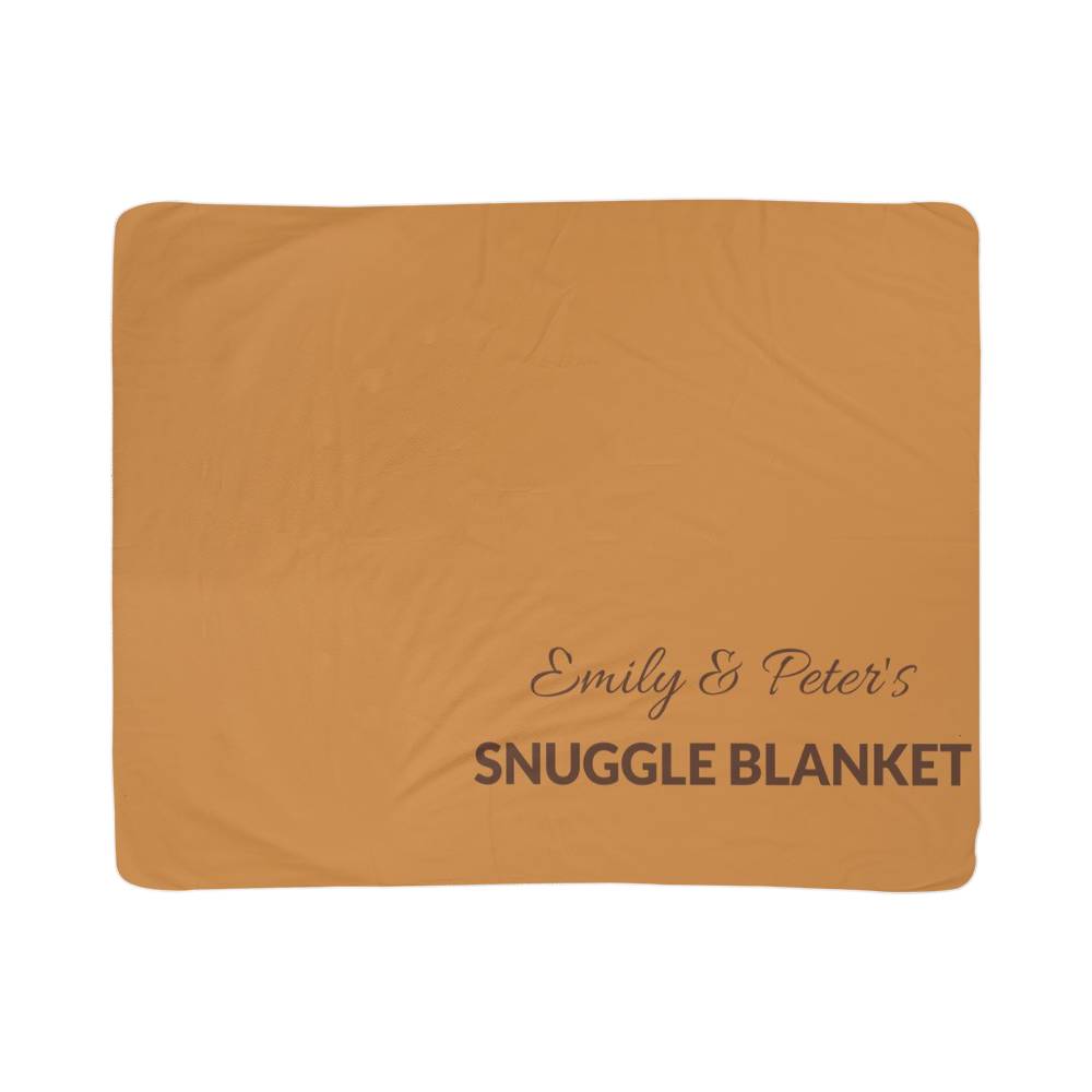 Personalized Sherpa Fleece Blanket – Cozy Couple Gift, Ultra-Soft Snuggle Blanket for Autumn & Winter Nights, Custom Name Design
