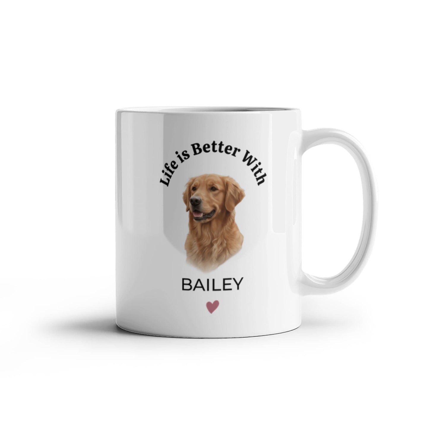 Personalized Painted Pet Portrait Mug – Life Is Better With