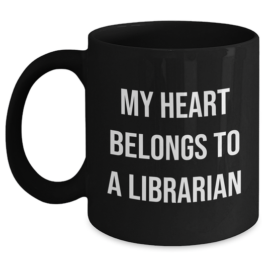 Funny Librarian Quotes Gifts for Men from Friends, Heartfelt Black Coffee Mug for Father's Day - Main