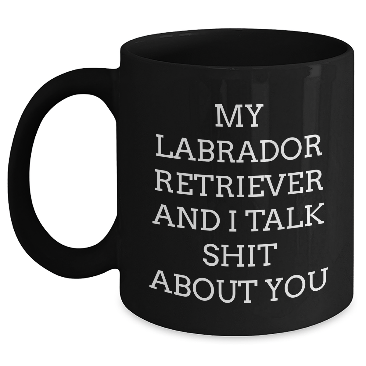Funny Labrador Retriever Dog Gifts from Friends to Family, Black Coffee Mug for Men and Women, My Labrador Retriever And I Talk Shit About You Quote, Graduation Unique Gifts - Main