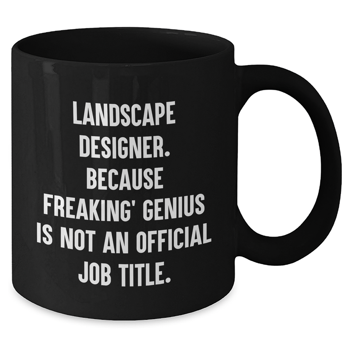 Funny Landscape Designer Gifts, Black Coffee Mugs for Men, Gifts from Family, Unique Father's Day Unique Gifts for Freaking' genius - Additional