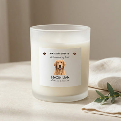 Personalized Painted Pet Memorial Candle – Your Paw Prints