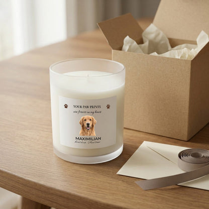 Personalized Painted Pet Memorial Candle – Your Paw Prints