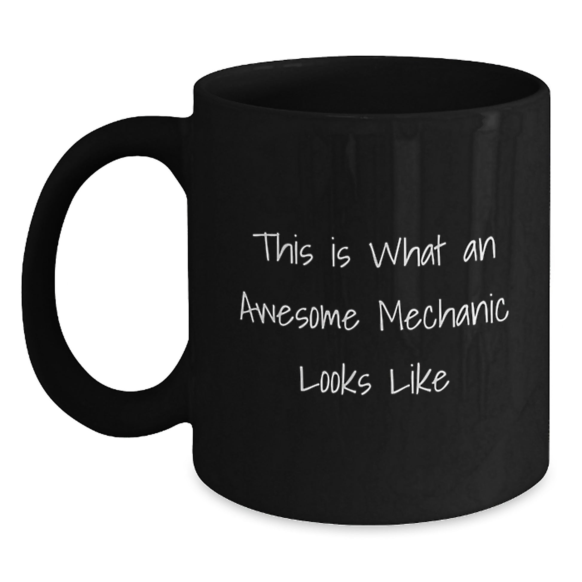 Funny Mechanic Mugs Gifts from Men to Mechanic Friends, Unique Black Coffee Mug for Mechanic with Humor, Christmas Mechanic Unique Gifts - Main