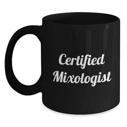 Funny Mixologist Gifts from Friends for Graduation Unique Black Coffee Mugs, 'Cheers to New Adventures', 11oz or 15oz, Microwave and Dishwasher Safe - Main
