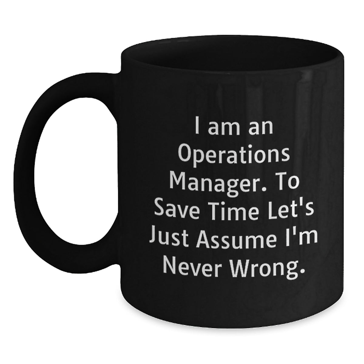 Funny Operations Manager Black Coffee Mug Gifts from Parents for Graduation Unique Office Humor - Main