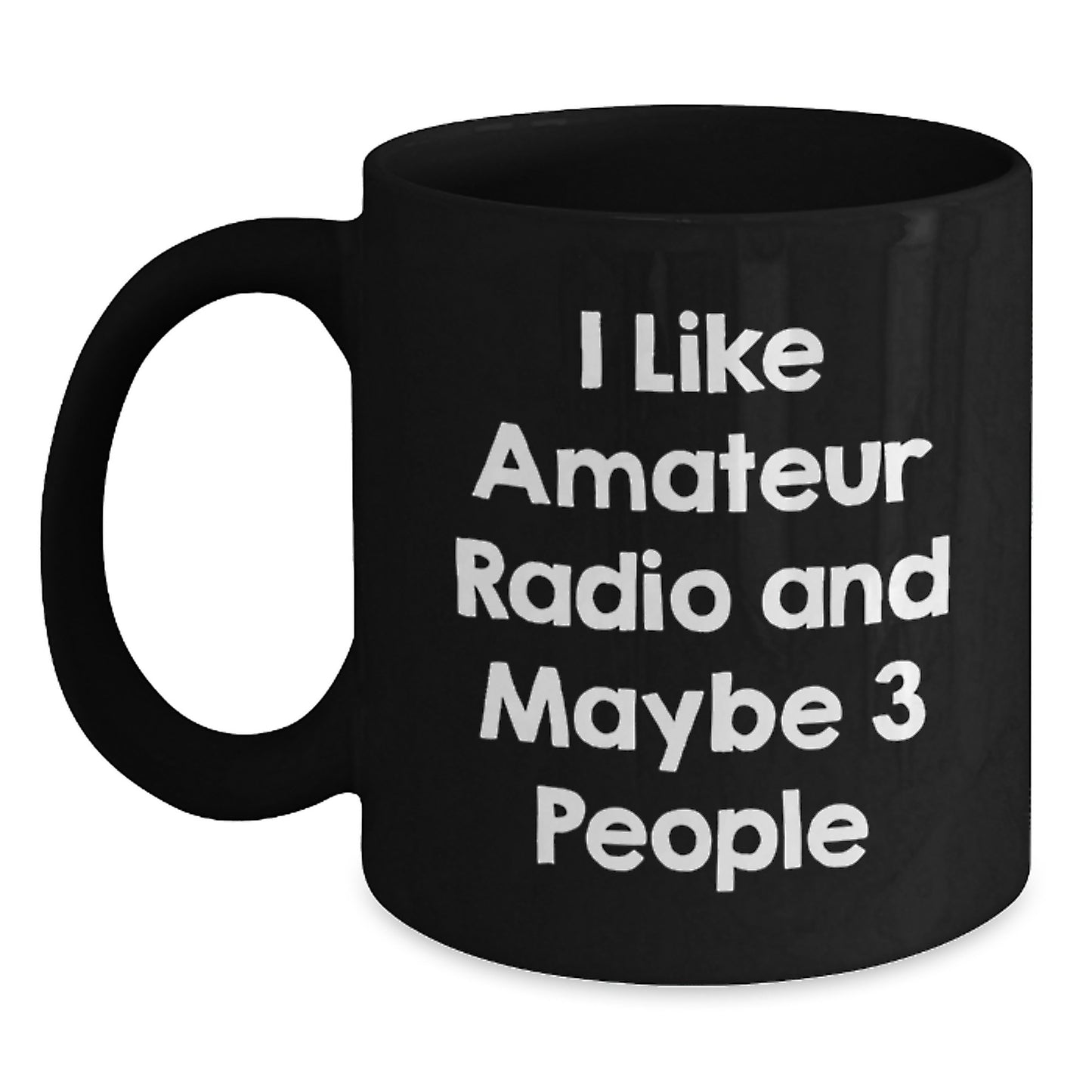 Funny Amateur Radio Black Coffee Mugs Gifts for Men from Friends - Perfectly Sized Ceramic Mug for Hot Beverages - Main