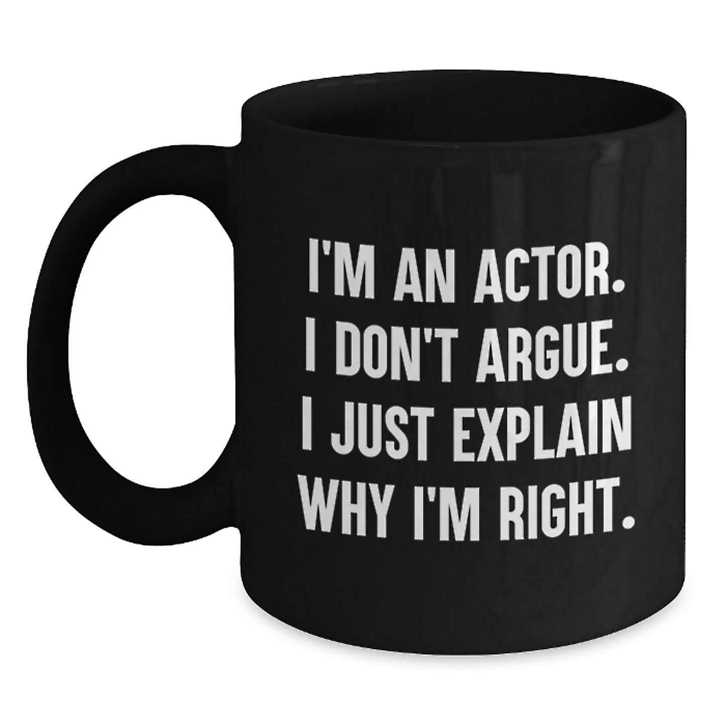 Funny Actor Gifts, Black Coffee Mug for Actor Friends, Christmas Unique Gifts from Friends - Main