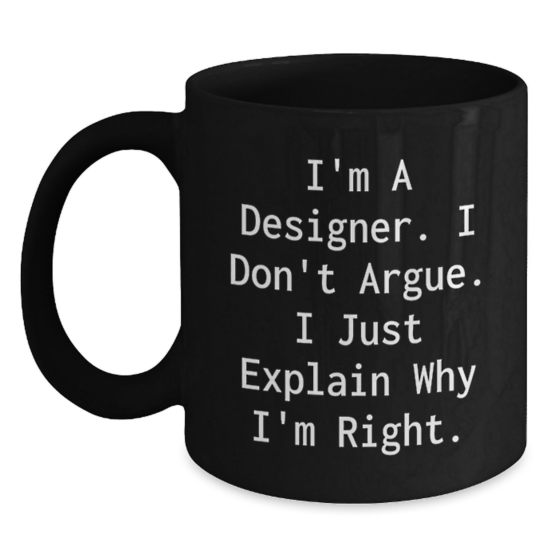 Funny Designer Gifts for Him from Friends - Black Coffee Mug, Birthday Unique Ideas for Men, Women - Main