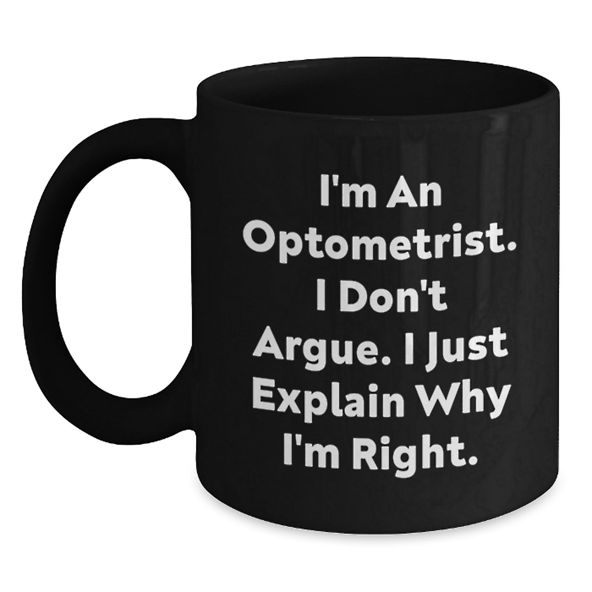 Funny Optometrist Gifts for Men Black Coffee Mugs Christmas Unique Presents from Friends and Family - Main