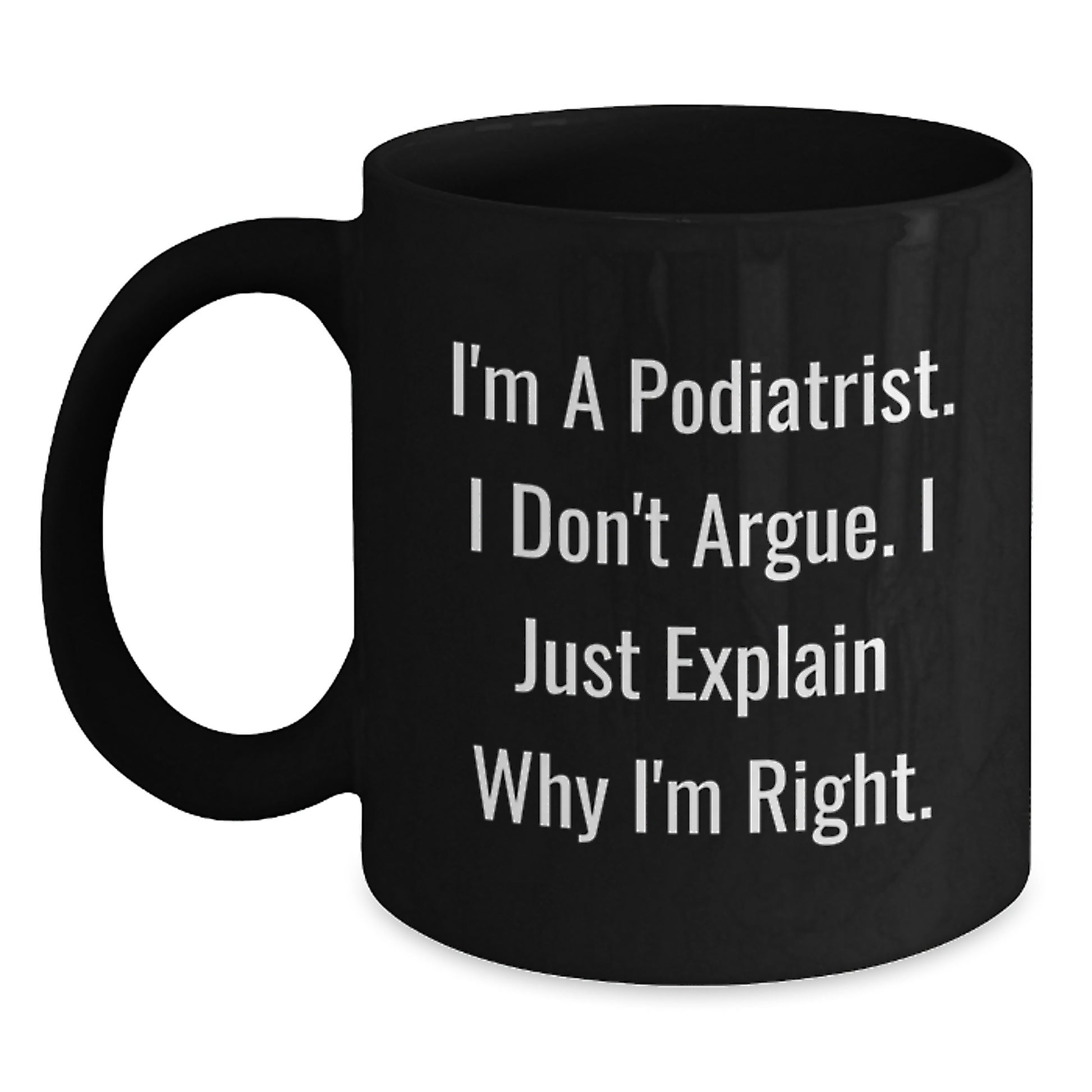 Funny Podiatrist Gifts for Men from Family, Unique Black Coffee Mug Christmas Unique Gifts - Main