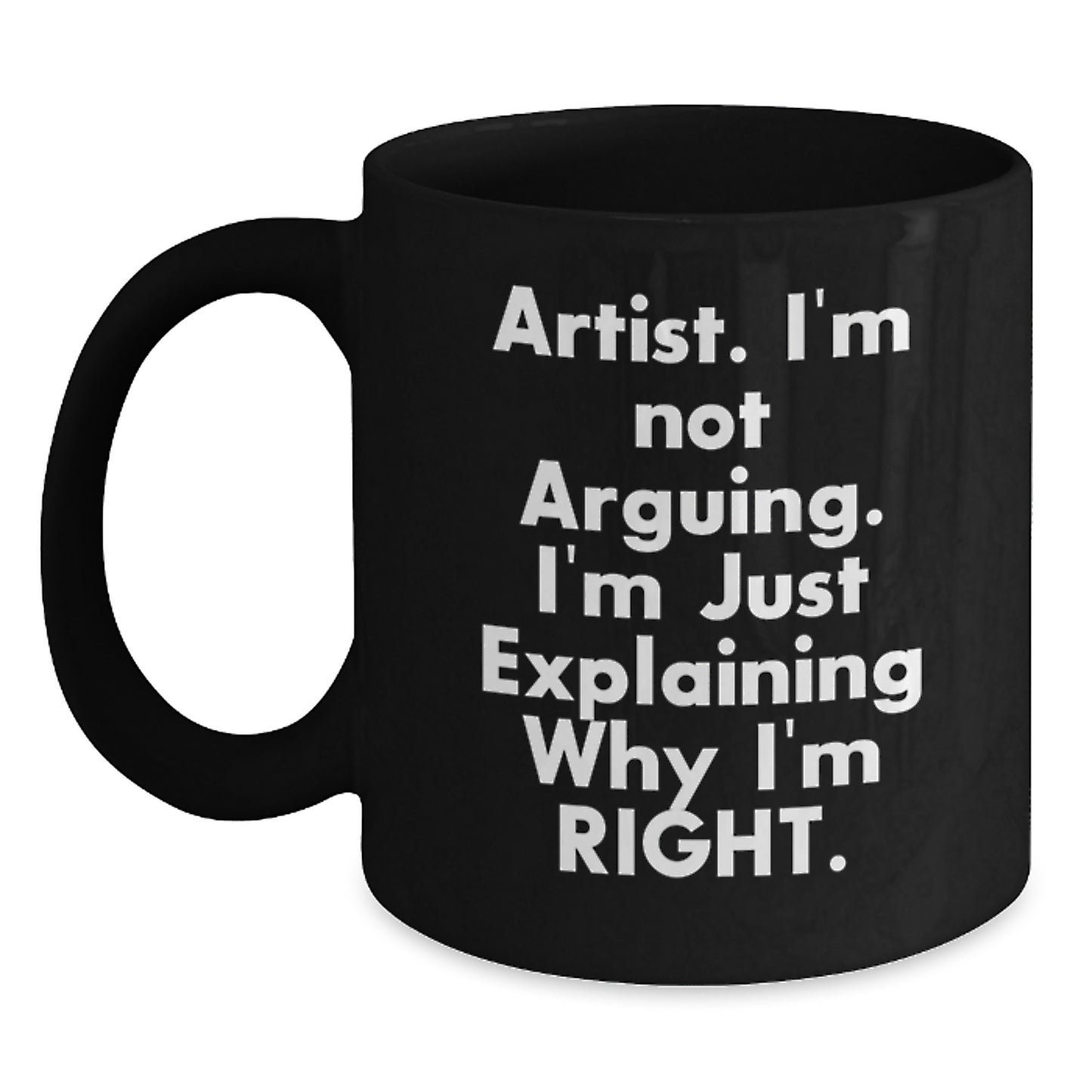 Funny Artist Gifts from Friends, Black Coffee Mugs Artist Quotes, Christmas Unique Gifts for Artist - Main