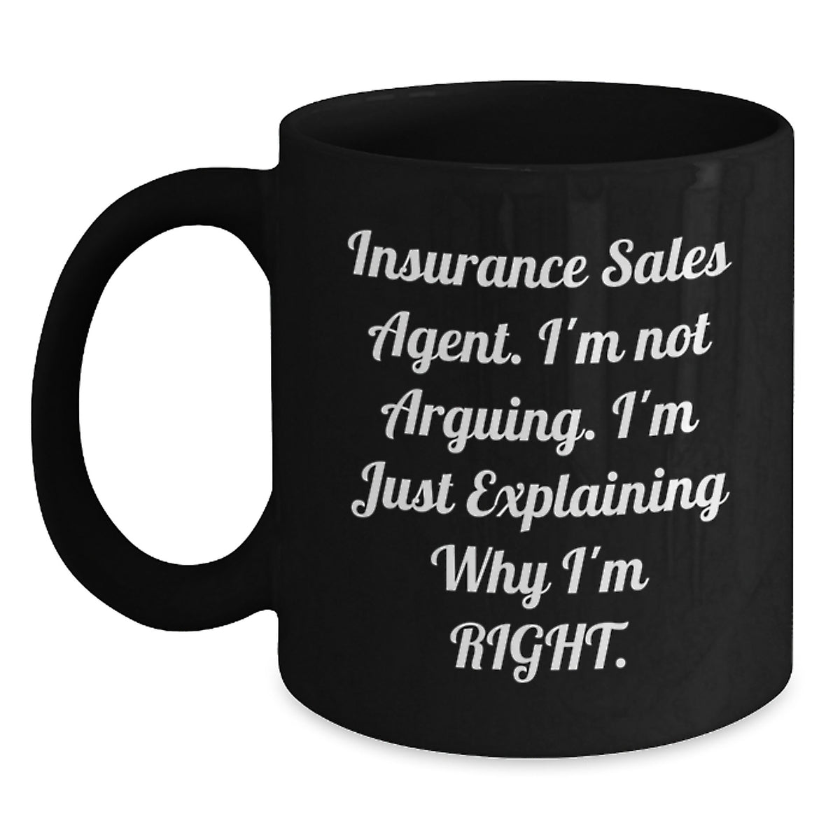 Funny Insurance Sales Agent Gifts from Friends for Insurance Sales Agent Black Coffee Mugs Christmas Unique Presents - Main