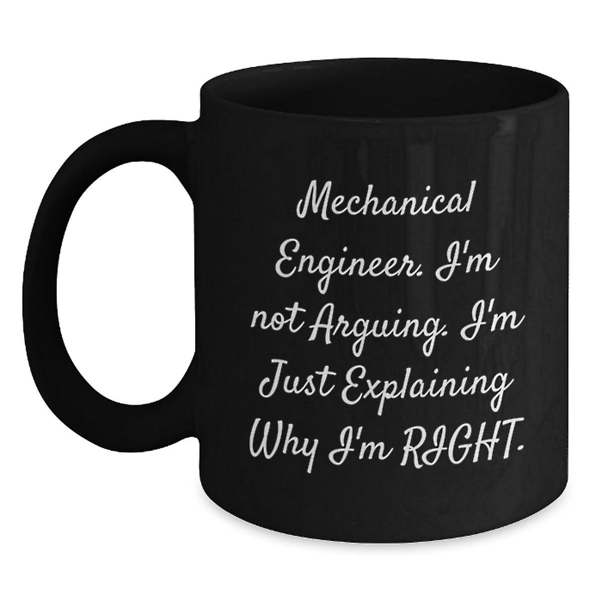 Funny Mechanical Engineer Gifts - Mechanical Engineer Black Coffee Mug - Christmas Unique Presents for Men - Main