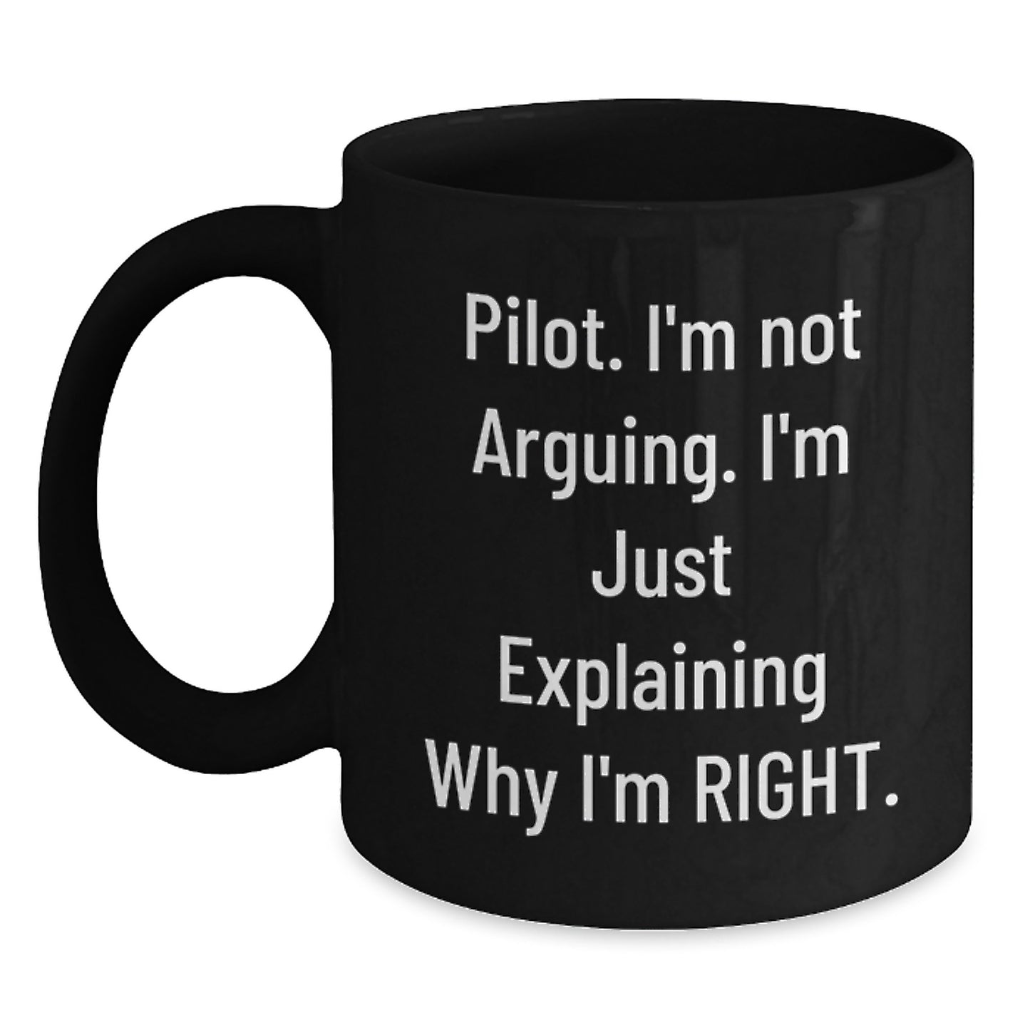 Pilot Gifts from Friends - Funny Black Coffee Mug for Pilot Lovers - Christmas Unique Gifts for Pilot Men - Pilot Humor Mugs - Main