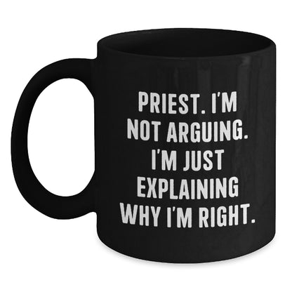 Priest Humor Gifts from Men to Priest, Priest Birthday Unique Gifts, Funny Quote Coffee Mug - Main
