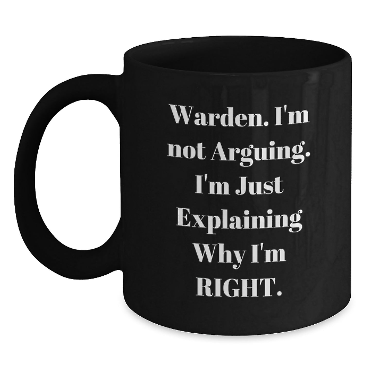 Funny Warden Black Coffee Mugs Gifts from Family for Christmas Unique Presents - Main