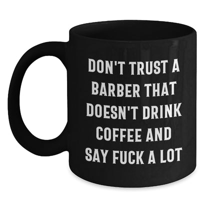 Funny Barber Mug Gifts from Friends and Family for Christmas Unique Barber Coffee Lover - Main
