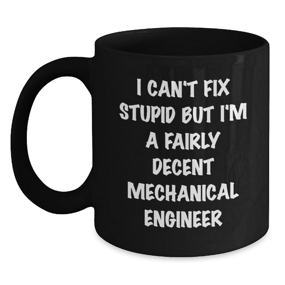 Funny Mechanical Engineer Black Coffee Mug Gifts for Him Valentine's Unique Presents from Friends - Main