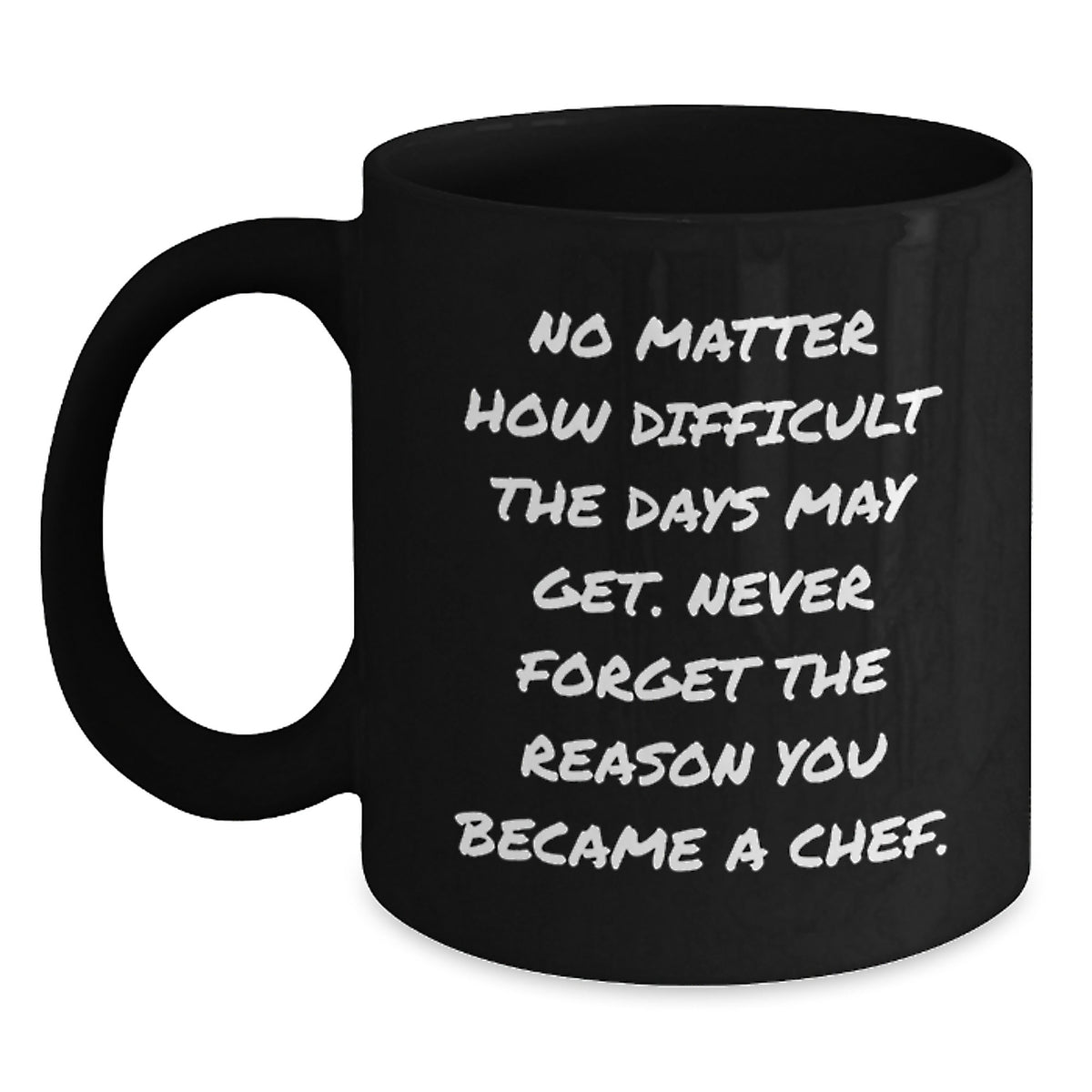Funny Chef Quotes Birthday Unique Gifts for Men and Women, Black Ceramic Coffee Mug, Gifts from Family and Friends - Main