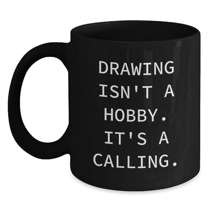 Funny Drawing Gifts for Mom, Mom's Day Unique Inspirational Mugs, Black Coffee Mugs from Drawing Lovers - Main