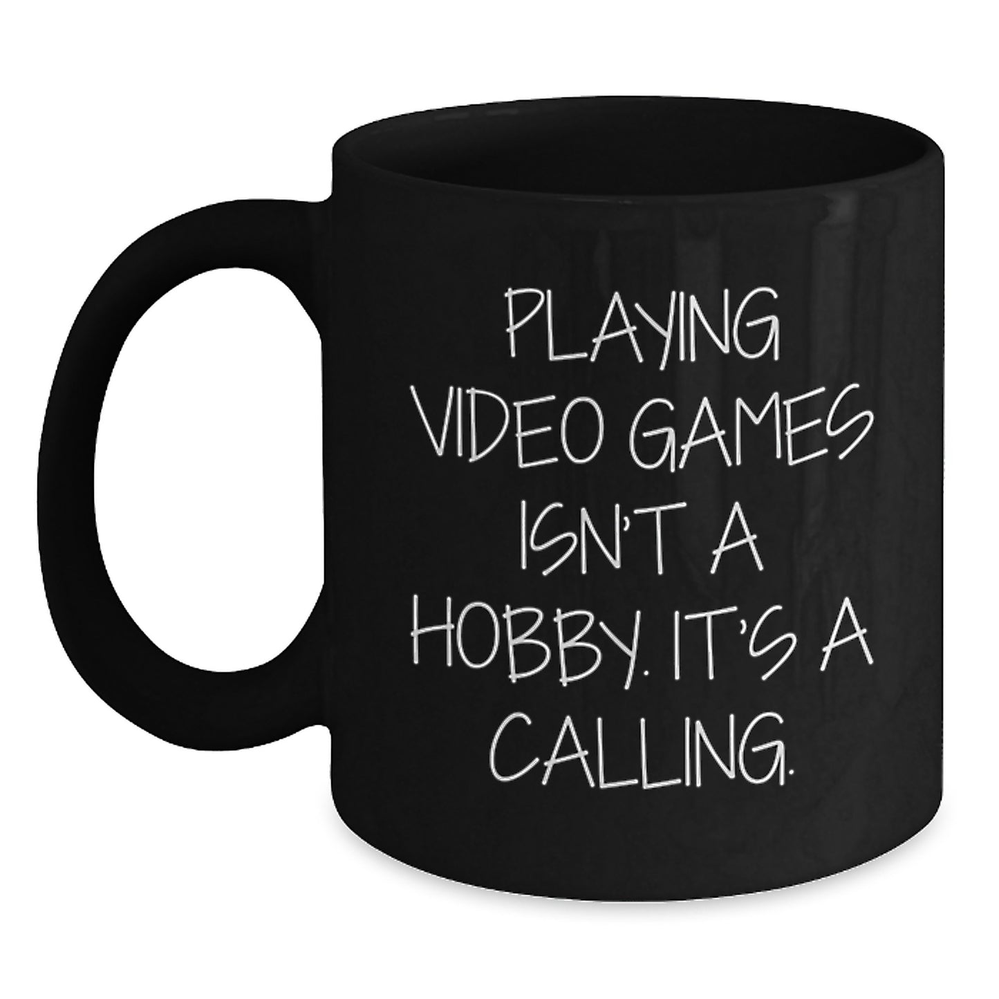 Funny Quote Playing Video Games Black Coffee Mug, Birthday Unique Gifts from Friends, Perfect for Video Game Enthusiasts, Gamer Gifts - Main