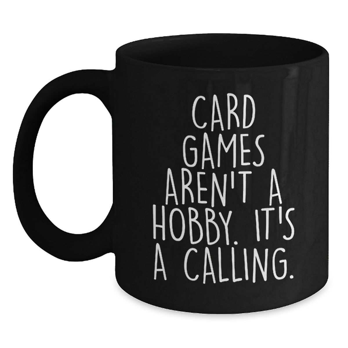 Funny Card Games Gifts for Mom - Black Coffee Mug from Daughter - Inspirational Quote - Unique Mother's Day Present for Card Games Enthusiast - Main