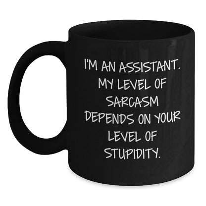 Funny Assistant Gifts for Men, Women, Friends, Coworkers, Family - I'm An Assistant Black Coffee Mug, Birthday Unique Gifts from Men, Women, Friends - Main
