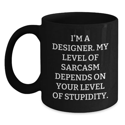 Funny Designer Birthday Unique Gifts from Friends for Men and Women Black Coffee Mug - Main