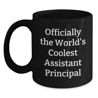 Gifts from Friends and Family for the World's Coolest Assistant Principal Funny Valentine's Black Coffee Mug - Main