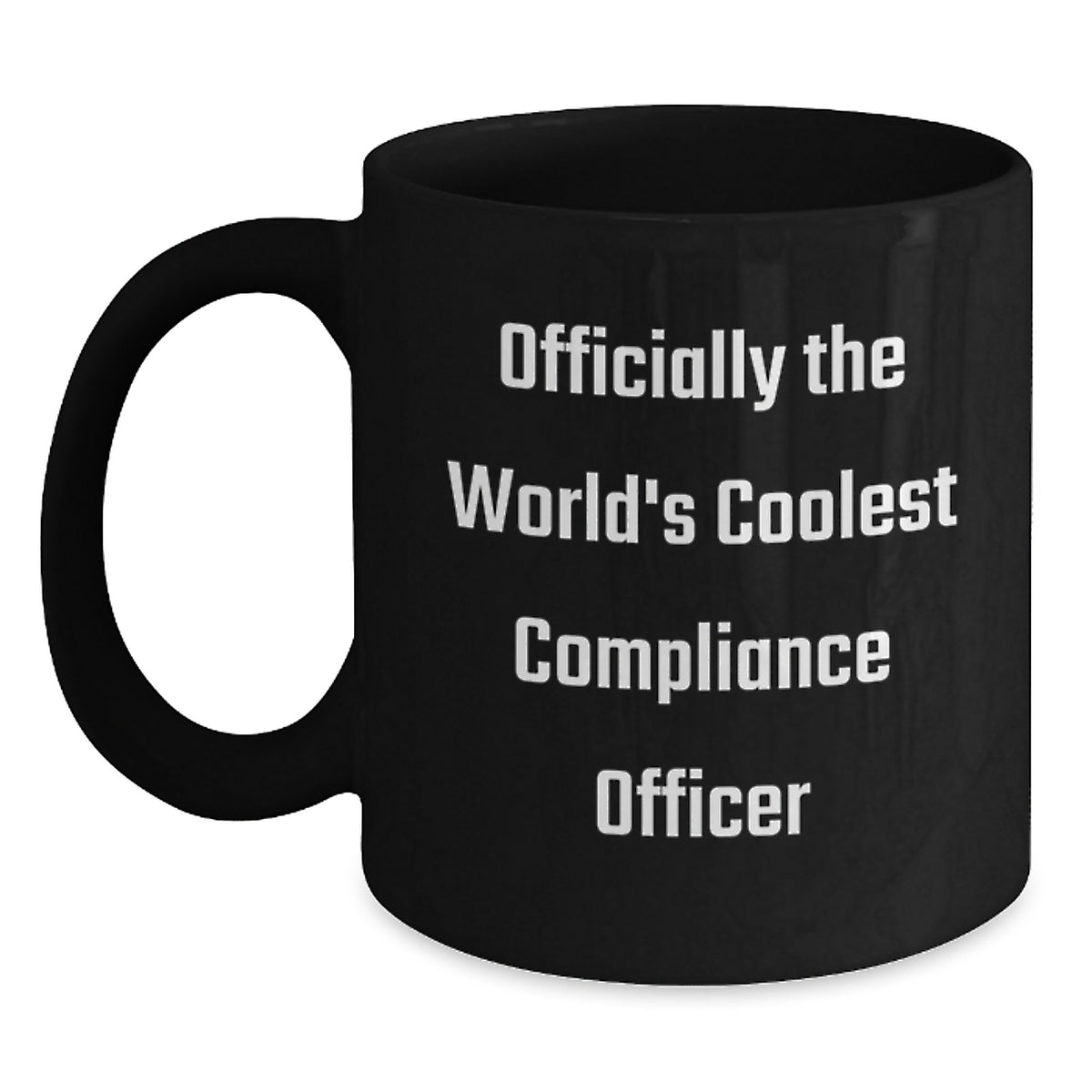 Compliance Officer Gifts from Men - Officially The World's 'Coolest' Compliance Officer Black Coffee Mug for Father's Day Unique Gifts - Main