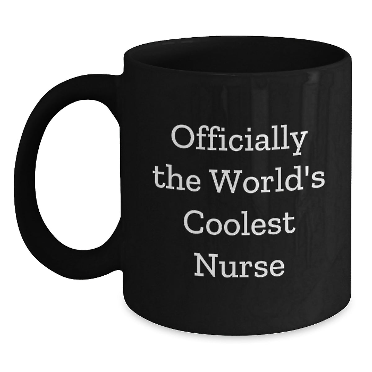 Funny Nurse Black Coffee Mug Gifts from Friends or Family for Graduation Unique Gifts - 'Officially The World's Coolest Nurse' - 11oz or 15oz - Main