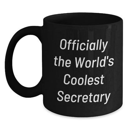 Funny Quotes for Secretary Gifts, Black Coffee Mugs, Father's Day Unique Gifts for Men or Women from Family and Friends - Main
