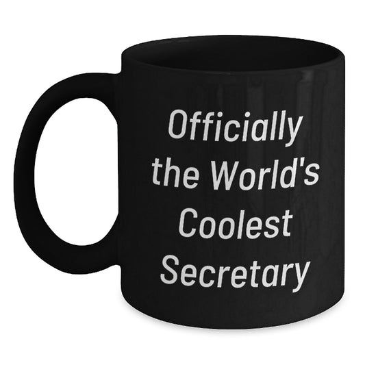 Funny Quotes for Secretary Gifts, Black Coffee Mugs, Father's Day Unique Gifts for Men or Women from Family and Friends - Main