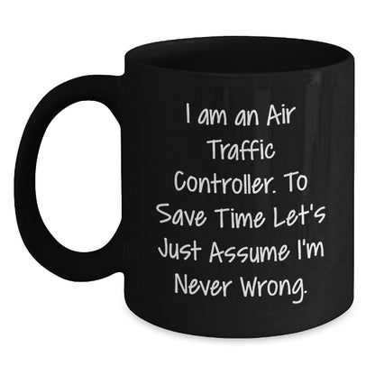 Funny Air Traffic Controller Gifts from Friends for Men Graduation Unique Personalized Black Coffee Mugs - Main